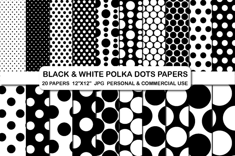 black-polka-dot-digital-papers-polka-dots-digital-background