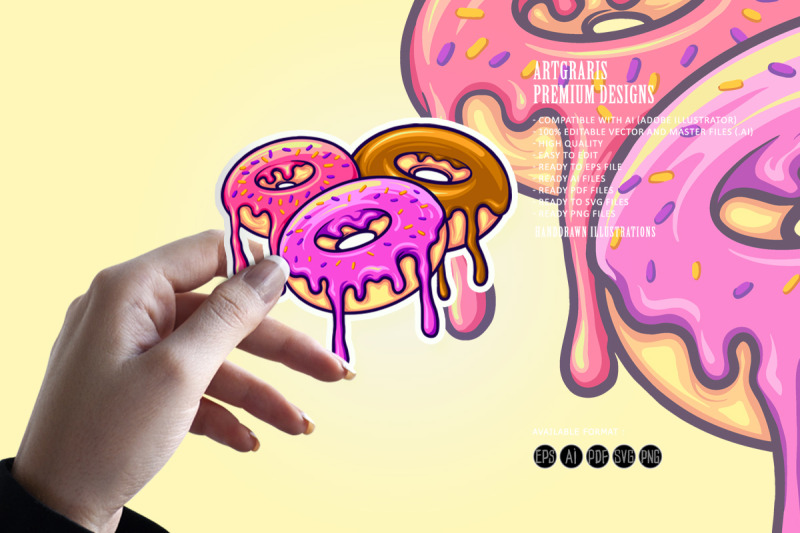 cute-ring-donuts-cartoon-svg