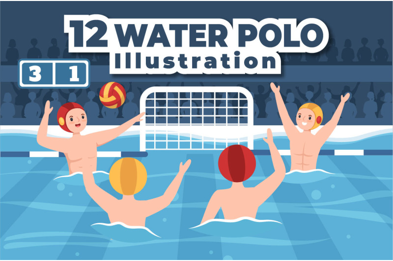 12-water-polo-sport-player-illustration