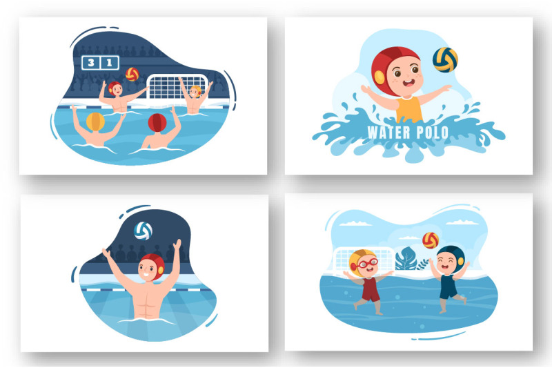 12-water-polo-sport-player-illustration