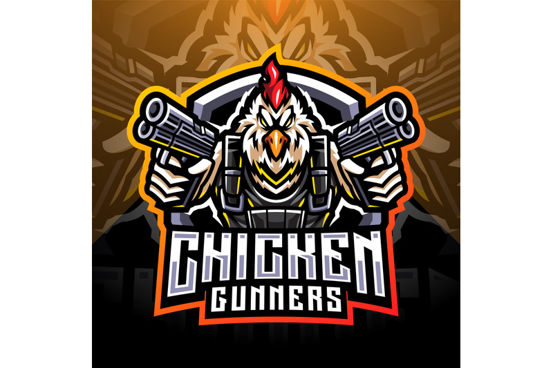 chicken-gunners-mascot-logo-design