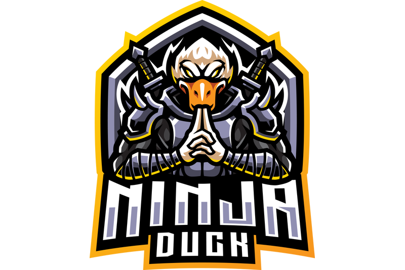 ninja-duck-esport-mascot-logo-design