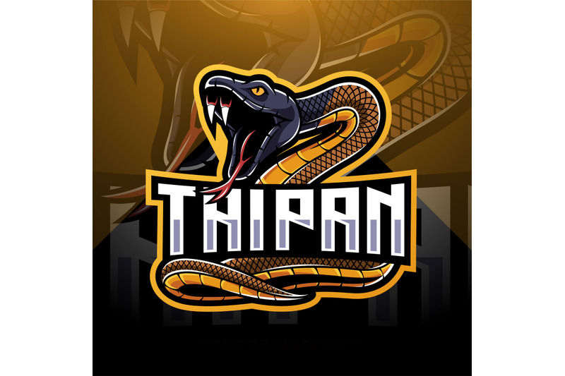 taipan-snake-mascot-logo-design