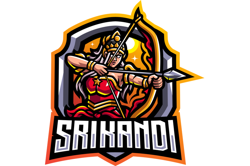 srikandi-esport-mascot-logo-design