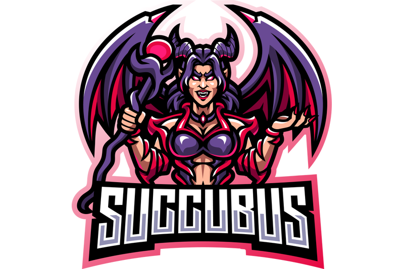 succubus-esport-mascot-logo-design