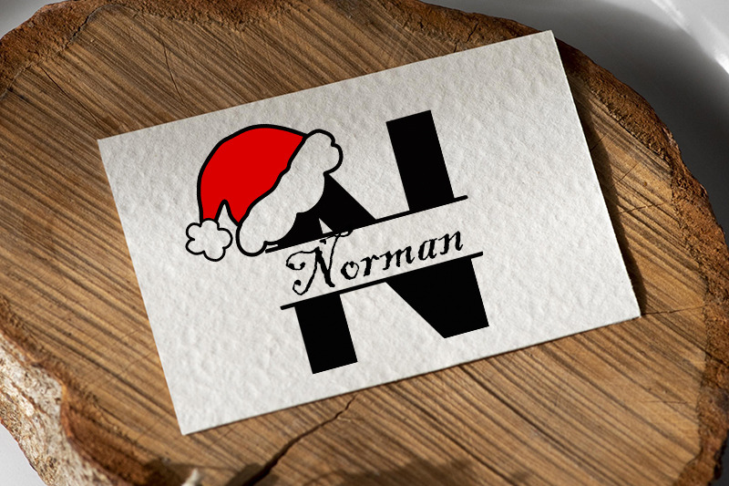 christmas-santa-hat-split-letters-alphabet-monogram