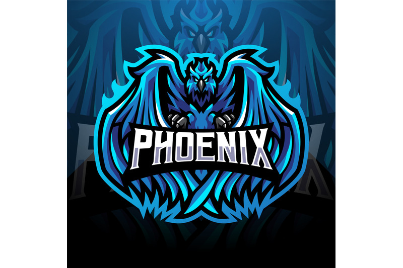 blue-phoenix-esport-mascot-logo-design