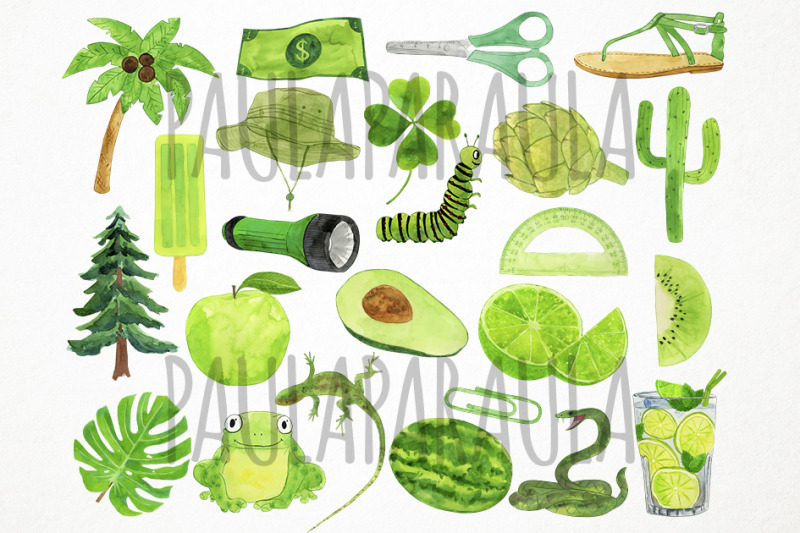 watercolor-green-clipart-green-color-clipart-green-objects-clipart