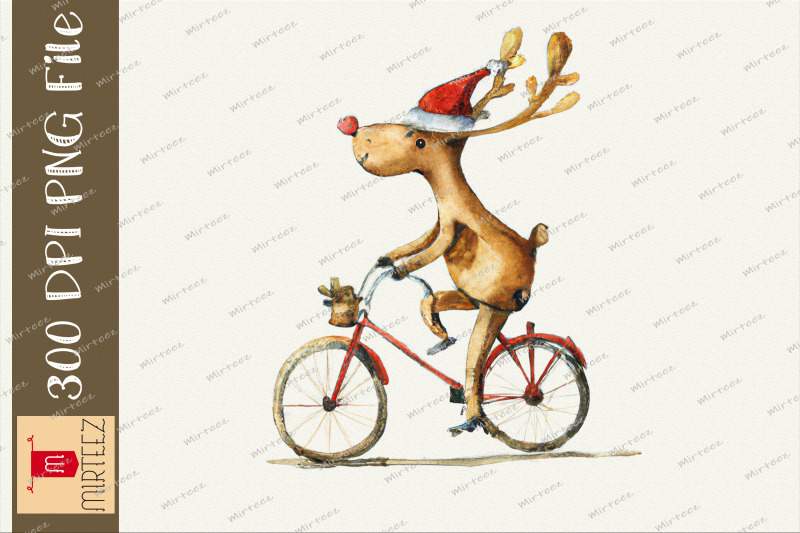 christmas-reindeer-riding-bike