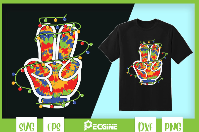 peace-sign-hand-tie-dye-hippie-christmas