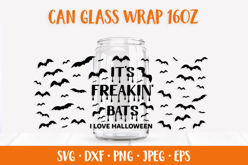 its-freakin-bats-i-love-halloween-glass-can-wrap-svg