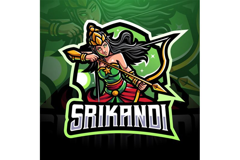 srikandi-esport-mascot-logo-design