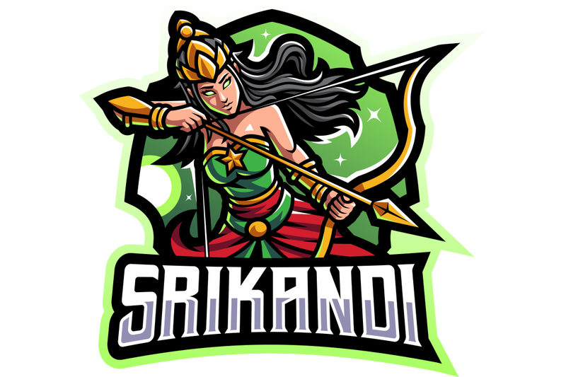 srikandi-esport-mascot-logo-design