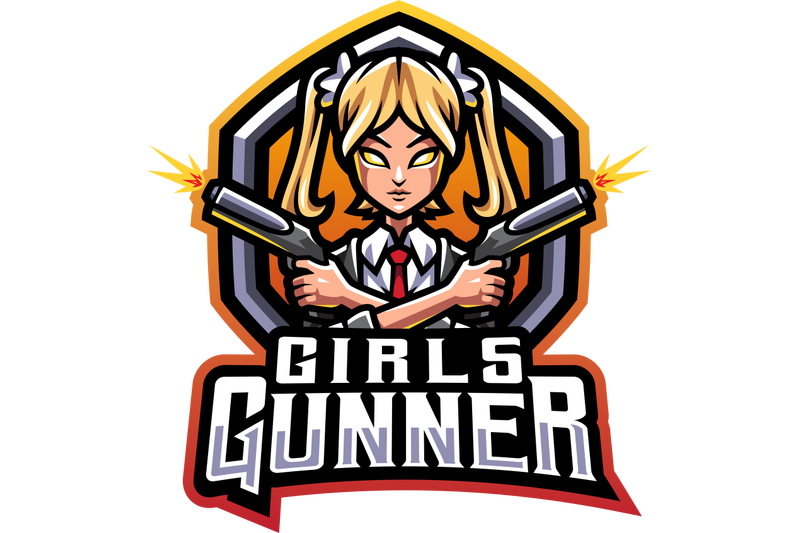 girls-gunner-esport-mascot-logo
