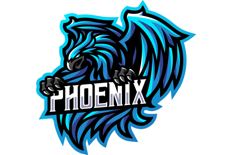 blue-phoenix-esport-mascot-logo-design