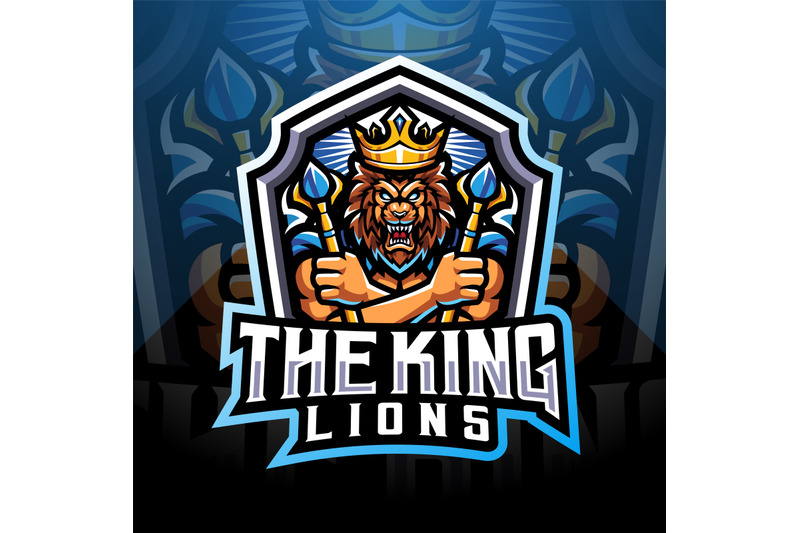 the-king-lions-esport-mascot-logo-design