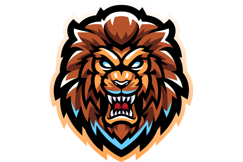 lion-head-esport-mascot-logo-design