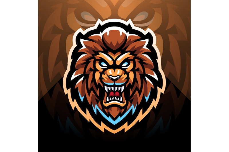 lion-head-esport-mascot-logo-design