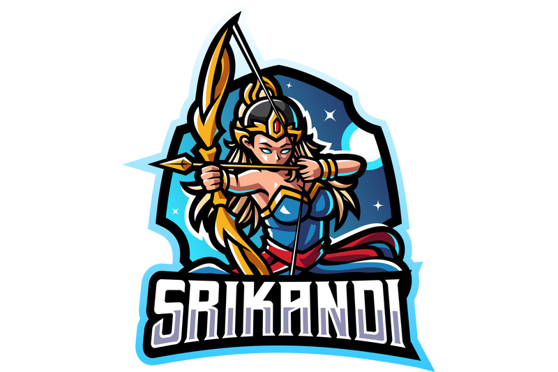 srikandi-esport-mascot-logo-design