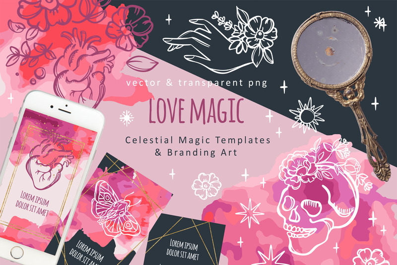 love-magic-social-media-templates-celestial-witchcraft-set