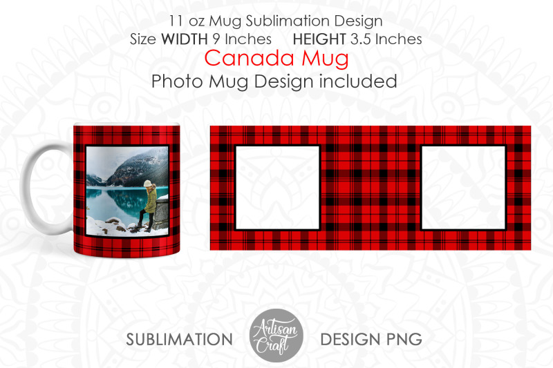 canadian-mug-sublimation-png-plaid-mug-photo-mug-maple-leaf