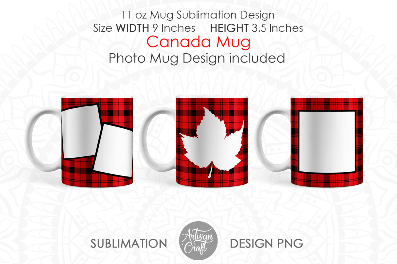 canadian-mug-sublimation-png-plaid-mug-photo-mug-maple-leaf