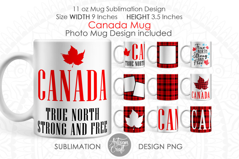 canadian-mug-sublimation-png-plaid-mug-photo-mug-maple-leaf