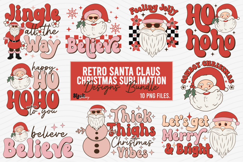 retro-santa-claus-christmas-png-bundle