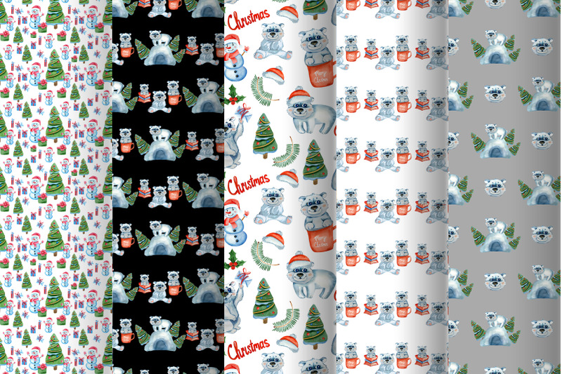 christmas-polar-bear-seamless-pattern