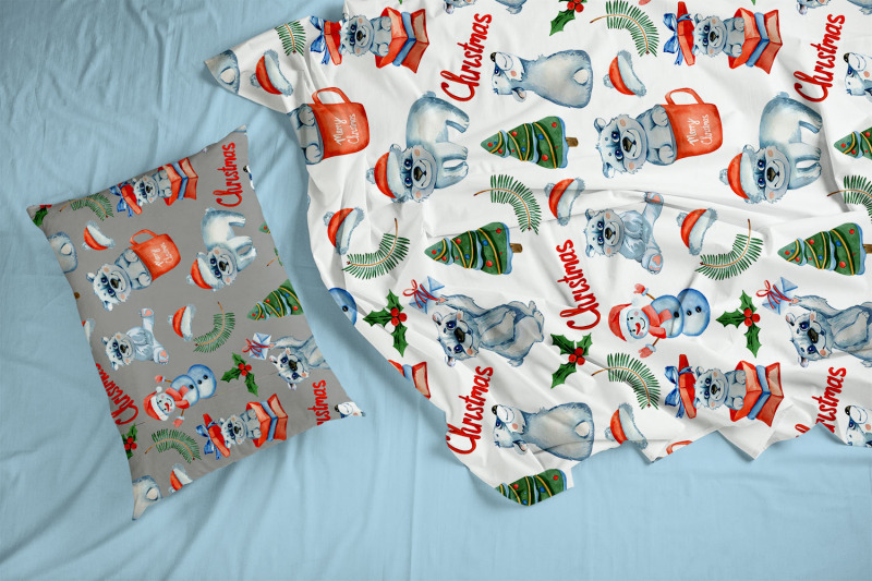 christmas-polar-bear-seamless-pattern