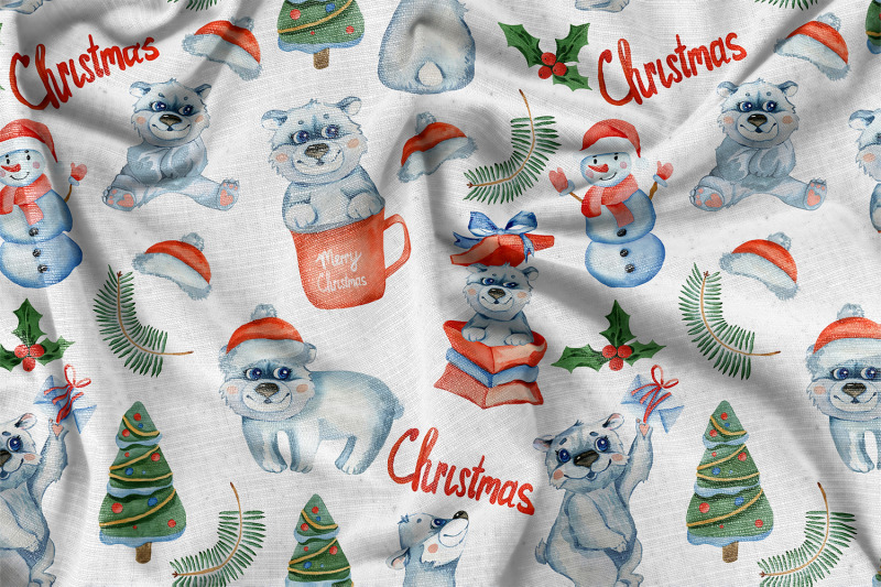 christmas-polar-bear-seamless-pattern