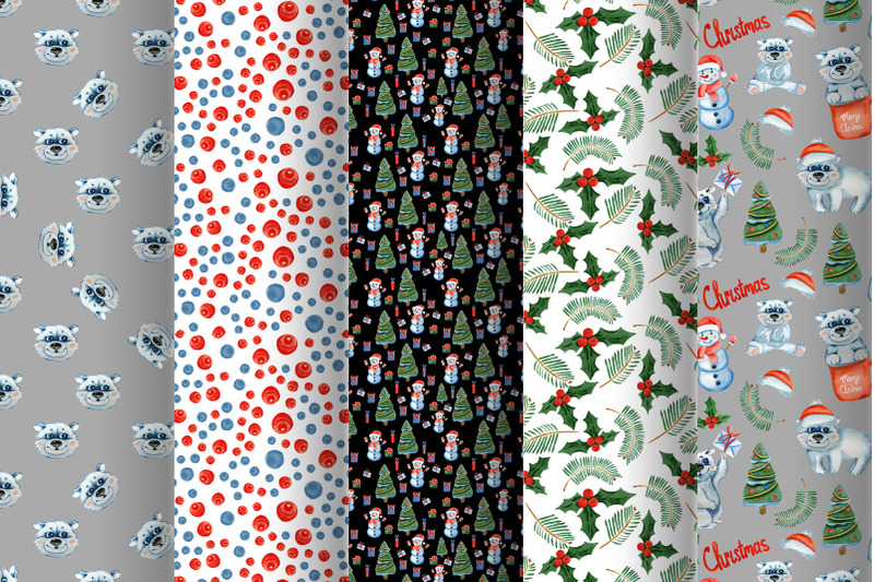 christmas-polar-bear-seamless-pattern