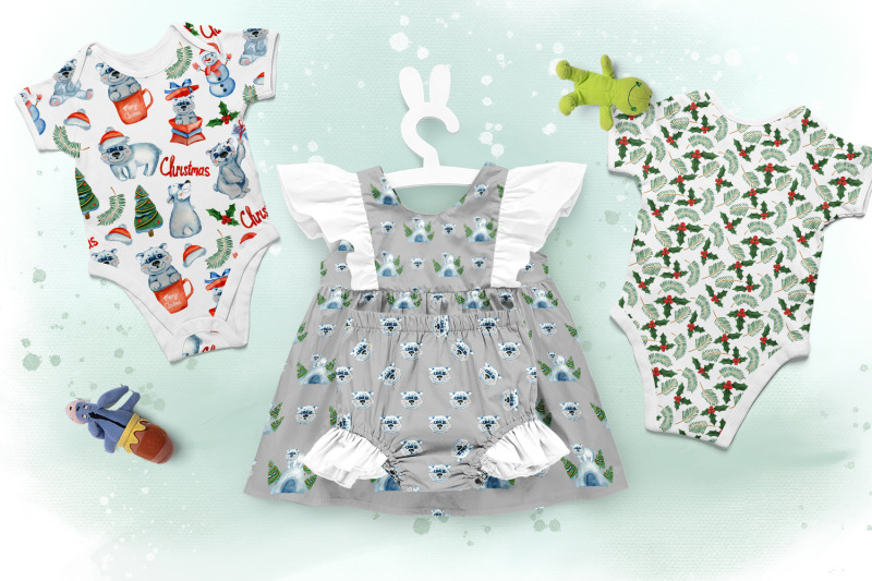 christmas-polar-bear-seamless-pattern