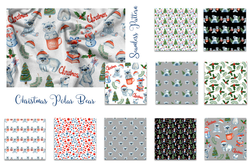 christmas-polar-bear-seamless-pattern