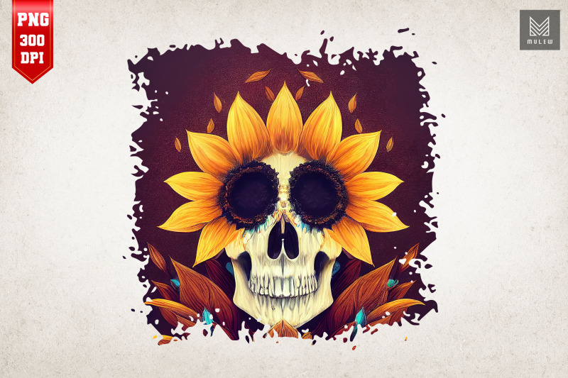 sunflower-skull