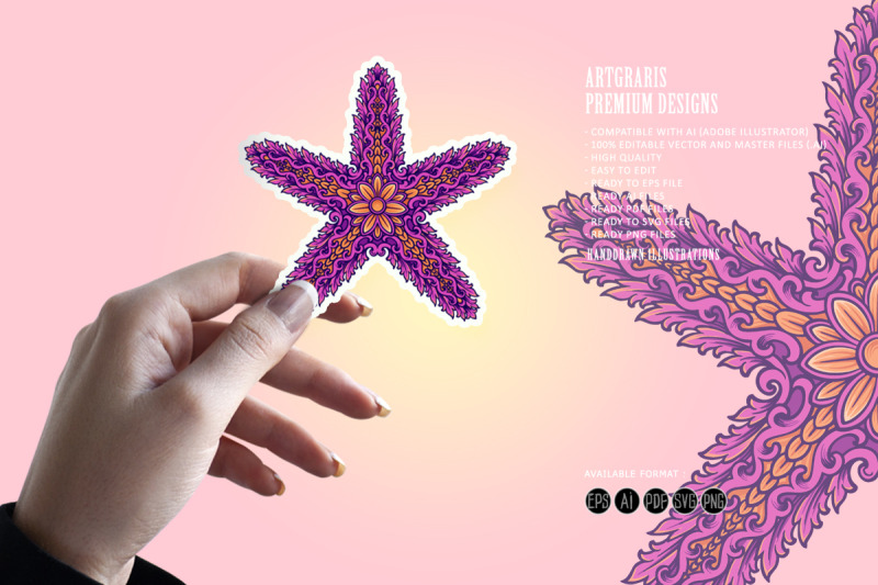 starfish-luxury-vintage-ornament-svg