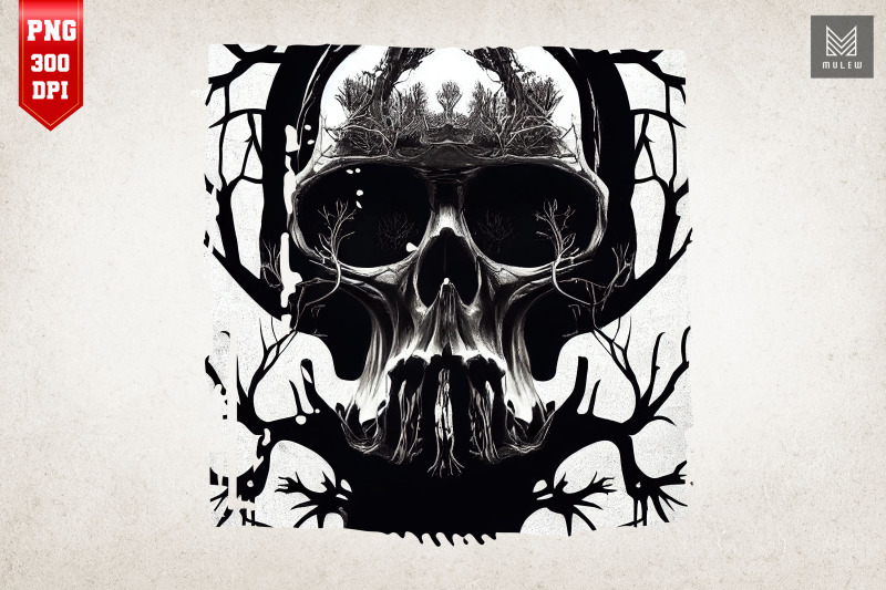 skull-combine-with-tree-art-2