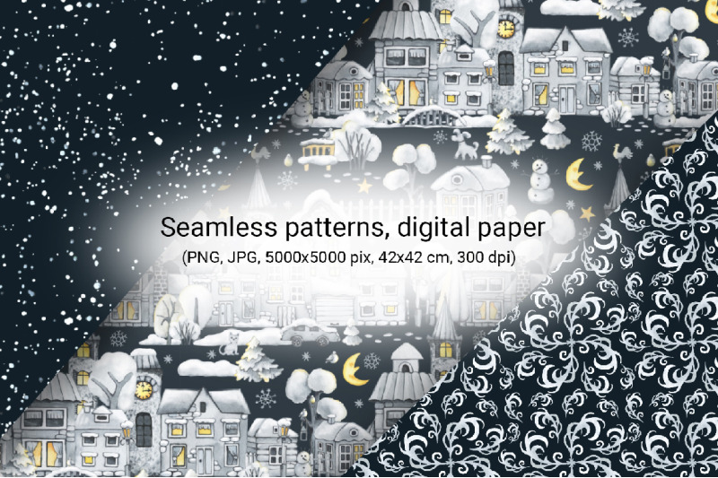 winter-christmas-houses-digital-paper-with-seamless-patterns