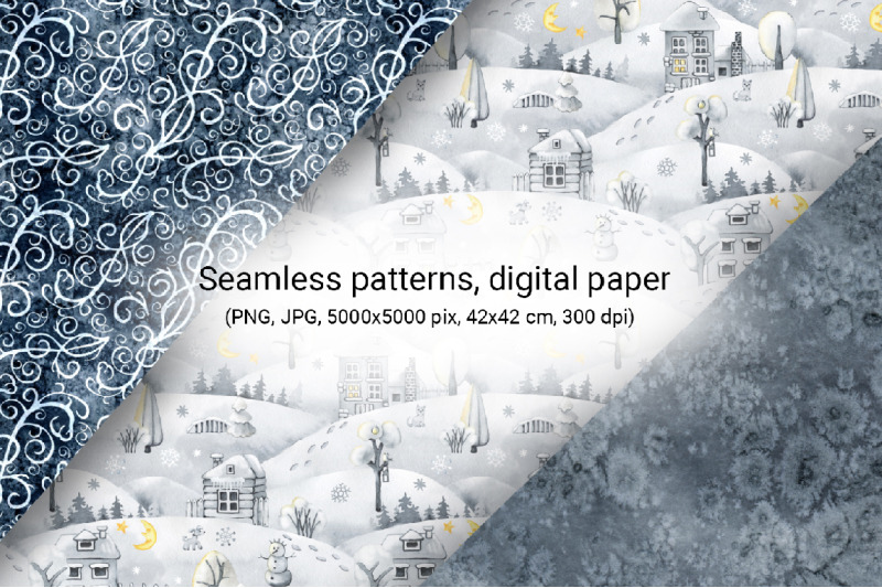 winter-christmas-houses-digital-paper-with-seamless-patterns
