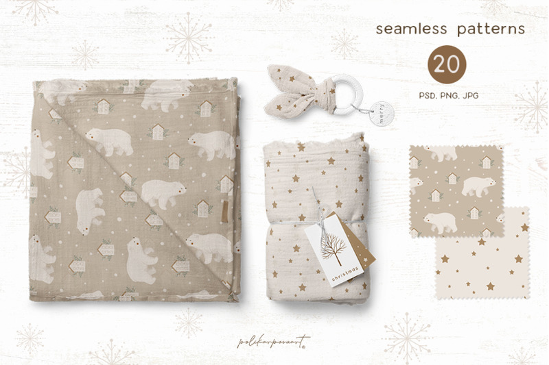 kids-and-animals-christmas-clipart-and-seamless-pattern