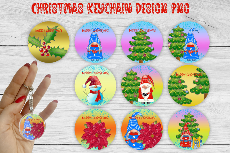 keychain-sublimation-christmas-keychain