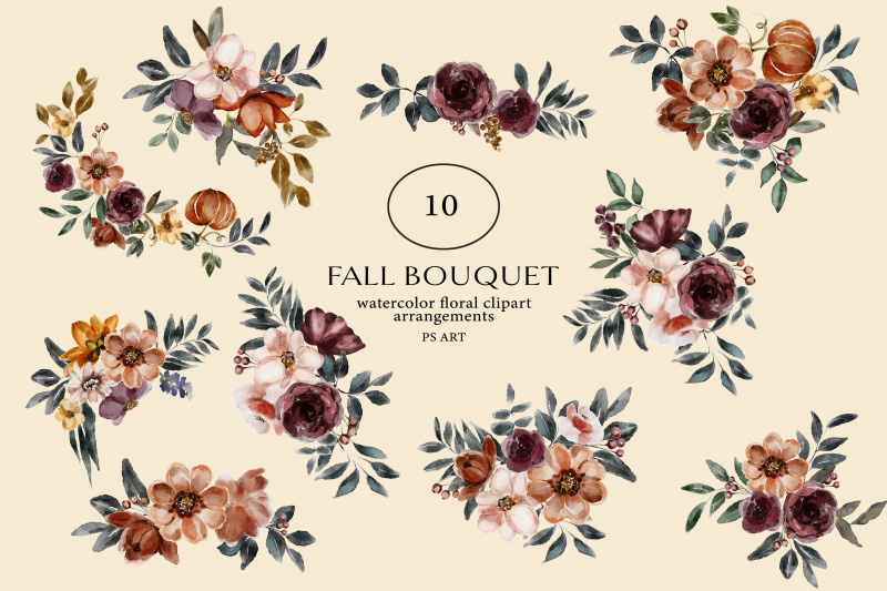 watercolor-fall-flowers-amp-pumpkin-clipart-collection