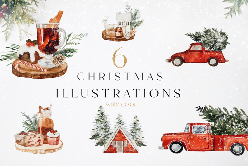 christmas-watercolor-clipart-png-car-truck-mulled-wine