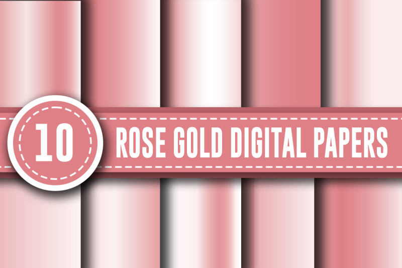 rose-gold-digital-papers