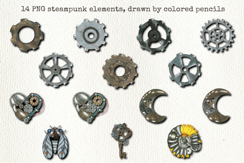 steampunk-bundle-steampunk-clipart-and-digital-paper