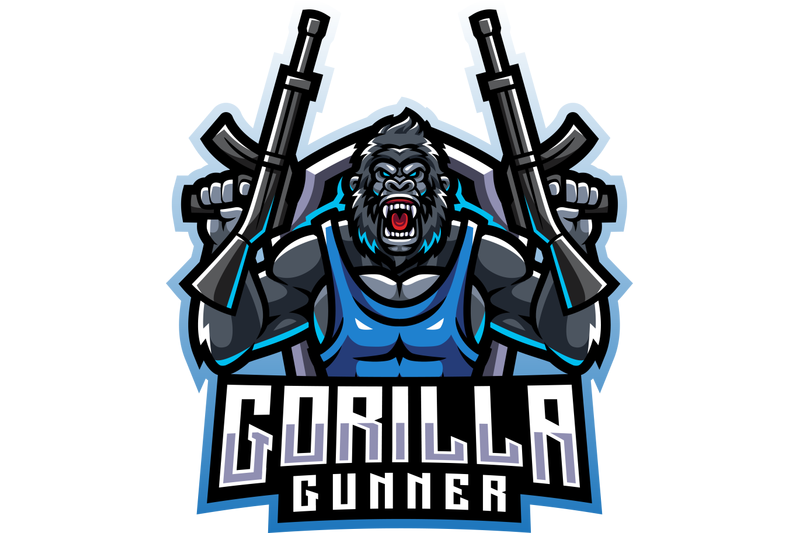 gorilla-gunners-esport-mascot-logo-design