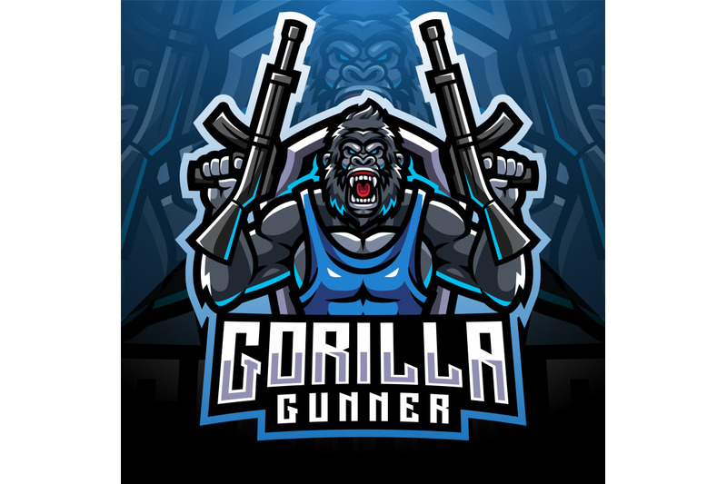 gorilla-gunners-esport-mascot-logo-design