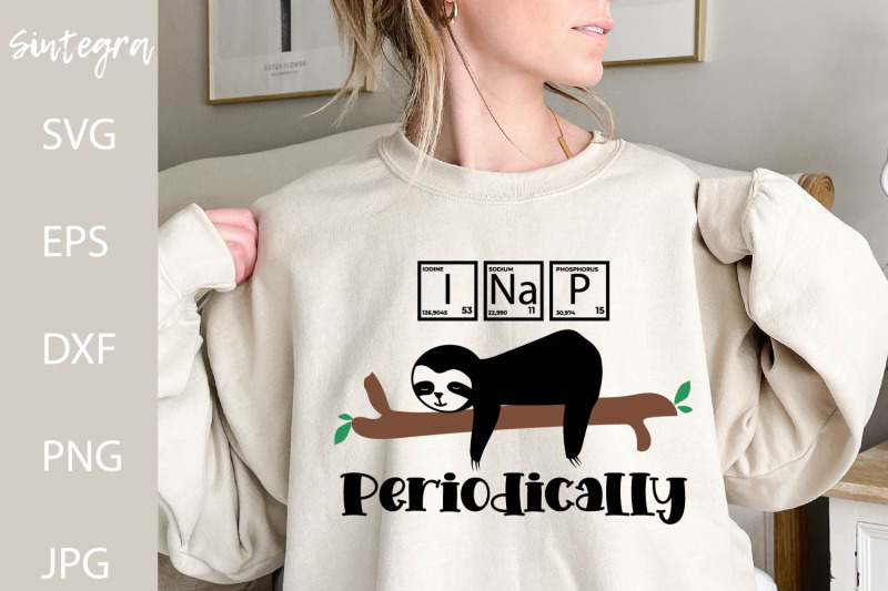 i-nap-periodically-funny-periodic-chemist-table-with-sloth-svg