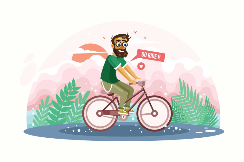 hipster-man-riding-bicycle-vector-illustration