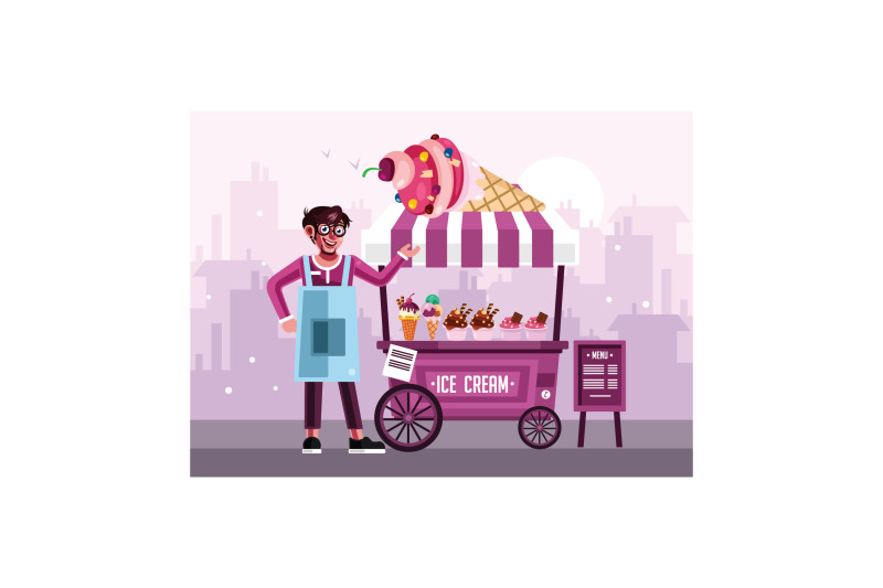 ice-cream-street-food-cart-with-seller